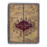 Harry Potter Woven Tapestry Throw Blanket, 48 x 60 Inches, Marauder's Map