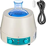 Mophorn Heating Mantle 500ml Magnetic Stirrer Heating Mantle 0-1600rpm Heating Mantle Magnetic Stirrer 250W Lab Magnetic Stir Plate for Liquid Heating and Stirring (500ml)