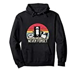 Funny Never Forget, Floppy Disc VHS Tape, retro vintage Pullover Hoodie