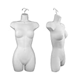 Only Hangers Women's Torso Female Plastic Hanging Mannequin Body Form White - Pack of (1)