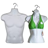 EZ-Mannequins Male and Female Mannequin Torso Set, Dress Form Hollow Back Body T Shirt Display, for Hanging - Craft Shows, Photos or Design, Easy to Use and Store, for Small - Medium Clothing Sizes.