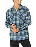 Pendleton Men Long Sleeve Classic Fit Board Wool Shirt, Blue/Green Original Surf Plaid-30789, LG