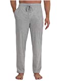 Fruit of the Loom Men's Extended Sizes Jersey Knit Sleep Pant (1-Pack), Light Grey Heather, Large