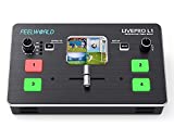 Feelworld Live PRO L1 Multiformat Video Mixer Switcher 2 Inch LCD Display 4X HDMI Input USB3.0 Live Streaming/Camera Production/Live Broadcast (with USB Cable + Adapter)