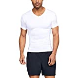 Under Armour Men's HeatGear Tactical V-Neck Compression Short-Sleeve T-Shirt , White (100)/Clear , Large