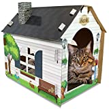 ASPCA Cat House & Scratcher w/ Bonus Catnip Included