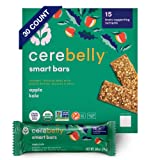 Cerebelly Toddler Snack Bars – Apple Kale (Pack of 30), Healthy & Organic Whole Grain Bars with Veggies & Fruit, 15 Brain-supporting Nutrients from Superfoods, Nut & Gluten Free, No Added Sugar