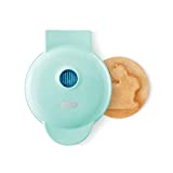 Dash Mini Waffle Maker for Individual Waffles, Hash Browns, Keto Chaffles with Easy to Clean, Non-Stick Surfaces, 4 Inch, Aqua Bunny