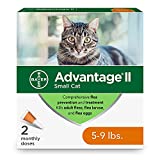 Advantage II Small Cat Vet-Recommended Flea Treatment & Prevention | Cats 5-9 lbs. | 2-Month Supply