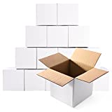 MESHA White Corrugated Mailing Box 6X6X6 Shipping Boxes Cardboard For Small Business Packaging Mailer 25PACK