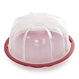 Nordic Ware Bundt Cake Keeper, Plastic, 13 in L X 12 in W X 7 in H, Red