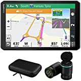 Garmin 010-02314-00 dezl OTR800 8-inch GPS Truck Navigator Bundle with Garmin eLog Compliant ELD 010-01876-00 and 8 Inch Hard EVA Case with Zipper