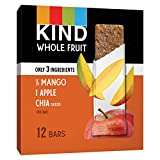 KIND, Whole Fruit Bars Gluten Free No Sugar Added 1.2oz, Mango Apple Chia, 12 Count