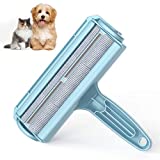 DELOMO Pet Hair Remover Roller - Dog & Cat Fur Remover with Self-Cleaning Base - Efficient Animal Hair Removal Tool - for Furniture, Couch, Carpet, Car Seat, Blue