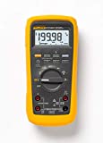 Fluke 87V MAX True-RMS Digital Multimeter, Rugged, Waterproof and Dustproof IP67 Rated, Up to 800 Hour Battery Capacity, Built-In Thermometer, Withstands Drops Up To 13 Feet, Includes TL175 Test Leads