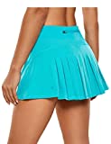 CRZ YOGA Women's Quick-Dry Athletic Tennis Skirts Volleyball Shorts Mid-Waisted Pleated Skirts Sports Skorts Holiday Blue X-Small