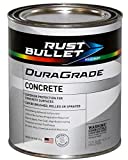 Rust Bullet - DuraGrade Concrete High-Performance Easy to Apply Concrete Coating in Vibrant Colors for Garage Floors, Basements, Porch, Patio and more - Quart, Jet Black