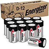 Energizer MAX D Batteries, Premium Alkaline D Cell Batteries (12 Battery Count)