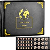 Coin Collection Holder Book Album for Collectors, 300 Pockets Coin Collection Organizer Storage Box Case Supplies for 20 25 27 30 38mm Coins- Black