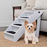 PetSafe CozyUp Folding Pet Steps - Foldable Stairs for Dogs and Cats - Best for Small to Large Pets - Large, Grey