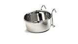 Ethical Pet Stainless Steel Coop Cup, Perfect Bowls for Cages and crates 20-Ounce pet Food Bowl. for Birds, Dogs, Cats, and Reptiles. (6011)