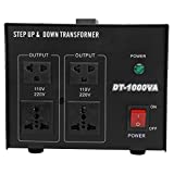 Patioer 1000W Voltage Converter Transformer(230V to 110V, 110V to 230V), Step Up/Down Converter 110/120 Volt - 220V/230V/240V Volt (1000W)