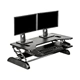 VariDesk Cube Plus 40 by Vari – Height Adjustable Standing Desk Converter – Stand Up Desk for Dual Monitors and Cubicles - No Assembly Required