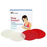 TendHer Reusable Soothing Breastfeeding Gel Pads with Absorbent Covers, Hot or Cold Packs for Nursing Pain Relief from Sore Nipples, Engorgement and Clogged Ducts, Pack of 2 Gel Packs and Sleeves