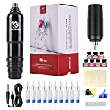 Dragonhawk Wireless Complete Tattoo Pen Kit - Cordless Battery Power Supply Rotary Tattoo Pen Machine 50Pcs Cartridges Needles Easy Start Tattooing for Beginners (M4 Tattoo Pen+Extreme Needles)