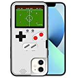 Gameboy Case for iPhone 12 Pro Max, Retro Protective Cover Case with 36 Small Game, Color Display Gameboy Phone Case, Handheld Video Game Console Case for iPhone (White, iPhone 12 Pro Max)