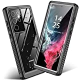 GOLDJU for Samsung Galaxy S22 Ultra Case,S22 Ultra Waterproof Case with Built-in Screen Protector Dustproof Shockproof 360 Degree Full Body Underwater Case for S22 Ultra 5G 6.8inch 2022 Black