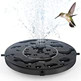 GOLDFLOWER Solar Fountain, Floating Solar Powered Water Fountain Pump for Bird Bath, Garden, Pond, Pool, Outdoor (1.4W)