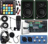 PreSonus AudioBox 96 Audio Interface Full Studio Kit with Studio One Artist Software Pack w/Atom Midi Production Pad Controller w/Mackie CR3-X Pair Studio Monitors & 1/4 Instrument Cables