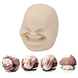 Anxiety Stress Release Fun Toys,Emotion Balls Fidget Toys for Pressures Relief Kneading Toys for Kids Adults,Weird Face Bizarre Squeeze Toys. (White, Laugh)