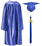 GraduatePro Shiny Kindergarten Preschool Graduation Cap and Gown 2022 Set for Prek Toddler Kids Royal 27