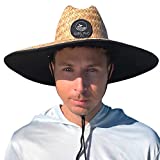Sibling Co Straw Sun Hat for Men and Women Great for Fishing, Lifeguards, Beach, Summer and Gardening with Wide Brim for Sun Protection Natural