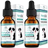 2 Pack Pet Hemp Oil for Dogs and Cats Maximum Strength - Anxiety Stress Pain Holistic Inflammation Skin Allergies Seizures Relief Joint Hip Sleep Calming Organic Extract Treats