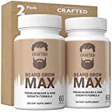 Beard Growth Pills | 2 Pack | Beard Growth Vitamins | Beard Growth Supplement | Biotin & Collagen | Beard Pills | Beard Vitamins for All Hair Types | Beard Growth Biotin - 120 Capsules (2 Pack Max)