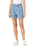 Levi's Women's High Waisted Mom Shorts, Puff Piece - Medium Indigo, 26 (US 2)