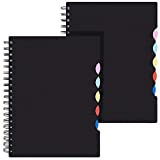 EOOUT B5 Tabbed Spiral Notebook, 8.511, Lined Journals, Ruled Notebooks with Colored Dividers, 290 Pages, for School Office Supplies