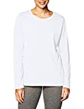 Hanes womens Sport Cool Dri Performance Long Sleeve T-shirt Shirt, White, Medium US