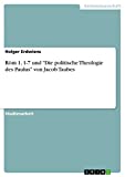 Rm 1, 1-7 und "Die politische Theologie des Paulus" von Jacob Taubes (German Edition)