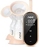 NCVI Portable Double Electric Breast Pumps,3 Modes & 12 Levels Breastfeeding Milk Pump with 2 Size Flanges,Mirror Touch Screen LED Display, Backflow Protector Include Breast Pump Bag