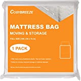 Mattress Bag for Moving, Mattress Storage Bag, 5 Mil Full Size [1-Pack], Super Thick - Heavy Duty, Protecting Mattress Long-Term Storage and Disposal - 54 x 100 Inch