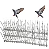 Flexible Stainless Bird Spikes with Plastic Base, Pigeon Fence (5 Feet Coverage 3 Strips)