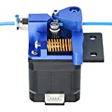 Haldis 3D Dual Gear Extruder, Upgraded Aluminum Alloy Block Bowden Extruder 1.75mm Filament for Creality Ender 3 CR10 CR-10 Pro CR-10S Tornado (Blue)