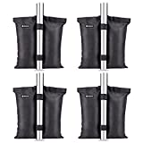 Brosyda Canopy Weights Set of 4, Sand Bags for Canopy, Heavy Duty 600D Gazebo Weights Sandbags for Any Pop Up Tent Gazebo Canopy Outdoor Sun Shelter Umbrella (16"16", Sand Not Included)
