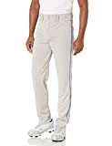 Augusta Sportswear Men's Standard Augusta Series Baseball/Softball Pant with Piping, Silver Grey/Royal, Large