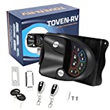 TOVEN RV Keyless Entry Door Lock, Camper Trailer Electric Keyless Entry Door Locks with 2 Key Fobs and Backlit Keypad, Zinc Alloy RV Lock Keyless Entry with Deadbolt and Silent Mode