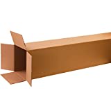 Boxes Fast BF121260 Tall Cardboard Boxes, 12" x 12" x 60", Single Wall Corrugated, for Moving, Shipping, Packing or Storage, Kraft (Pack of 10)